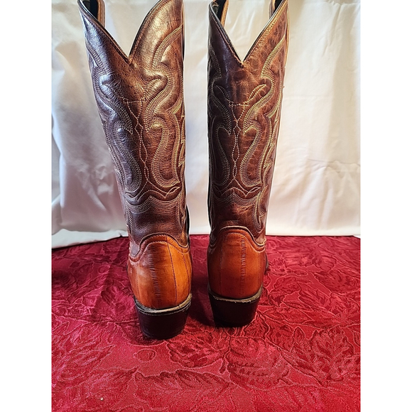 Vintage Durango Eel Skin Leather Western Cowgirl Boots Size 6B - Picture 4 of 12